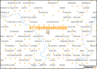 map of Rtyně v Podkrkonoší