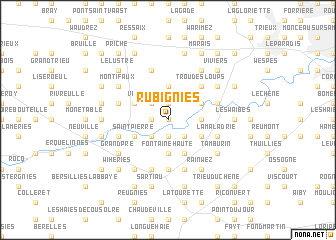 map of Rubignies