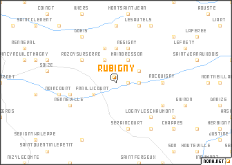 map of Rubigny