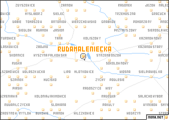 map of Ruda Maleniecka