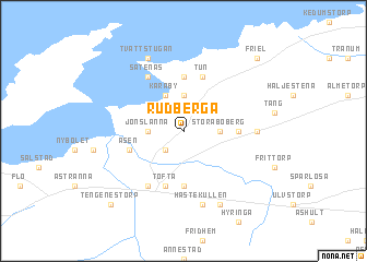 map of Rudberga