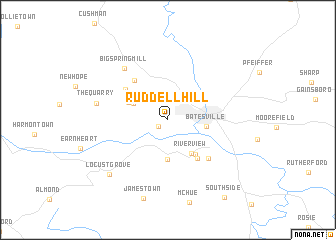 map of Ruddell Hill