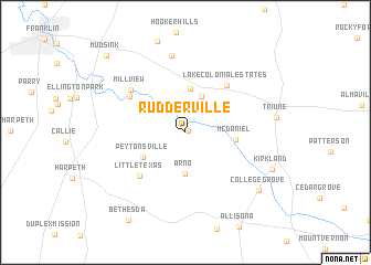 map of Rudderville