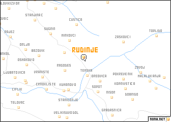 map of Rudinje