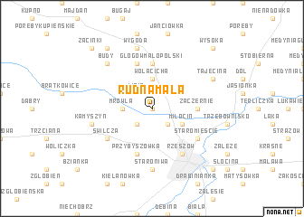 map of Rudna Mała