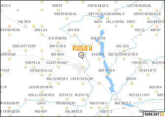 map of Rüdow