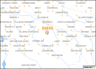 map of Ruère