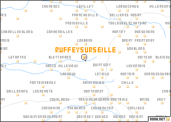 map of Ruffey-sur-Seille
