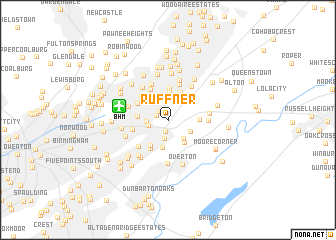 map of Ruffner