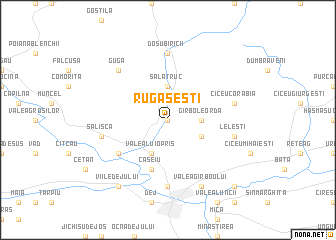 map of Rugăşeşti