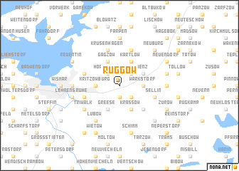 map of Rüggow