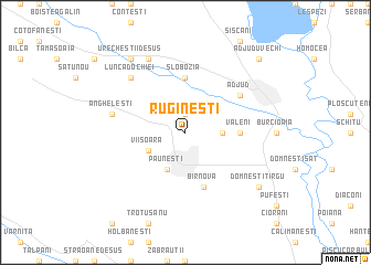 map of Rugineşti