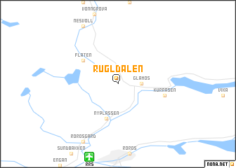 map of Rugldalen