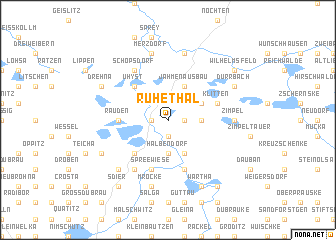 map of Ruhethal
