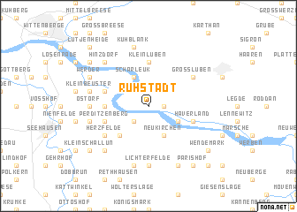 map of Rühstädt
