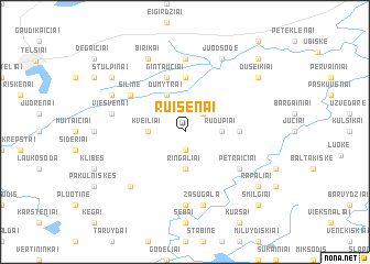 map of Ruišėnai