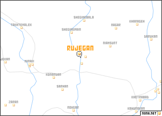 map of Rūjegān