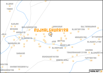 map of Rujm al Ghurayrā