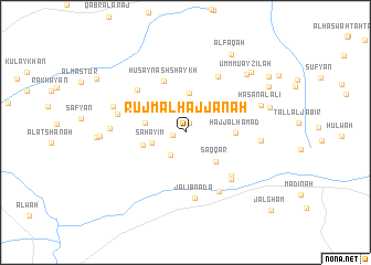 map of Rujm al Hajjānah