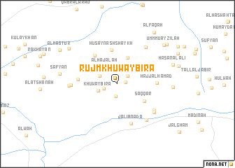 map of Rujm Khuwaybīrā