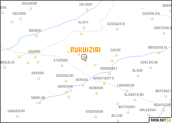 map of Rukuižiai