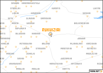 map of Rukuižiai