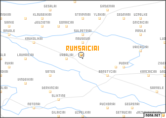 map of Rumšaičiai