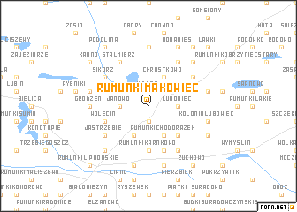 map of Rumunki Makowiec