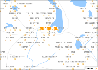 map of Runnevål