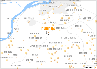 map of Rušanj