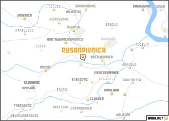 map of Rušan Pivnica