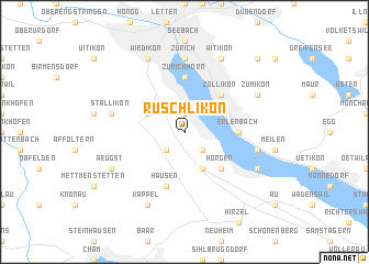 map of Rüschlikon
