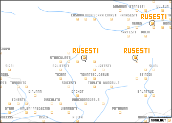 map of Ruseşti