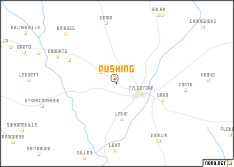 map of Rushing