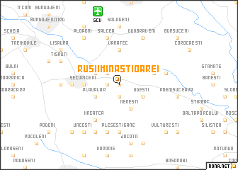 map of Ruşii Mînăstioarei