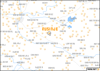 map of Rusinjë