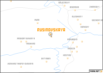 map of Rusinovskaya