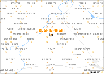 map of Ruskie Piaski