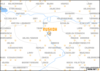 map of Rusków