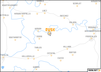 map of Rusk
