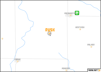 map of Rusk