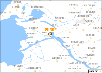 map of Rusnė