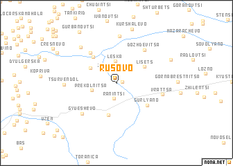 map of Rŭsovo