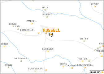 map of Russell