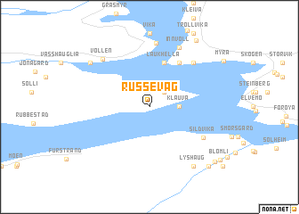 map of Russevåg