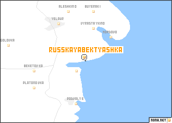 map of Russkaya Bektyashka