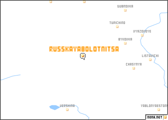 map of Russkaya Bolotnitsa