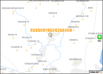 map of Russkaya Gvozdëvka