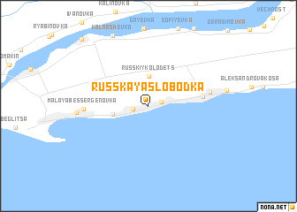 map of Russkaya Slobodka