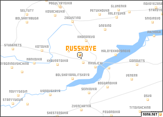 map of Russkoye